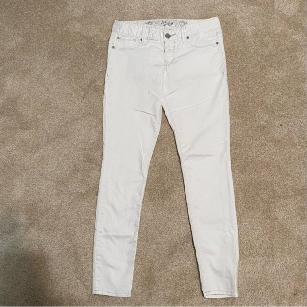 Express White Low Rise Skinny Jean Leggings for Women